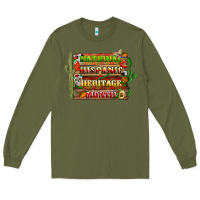 Army Green national hispanic heritage month with background Long Sleeve Tee - BundleAndBundleShop