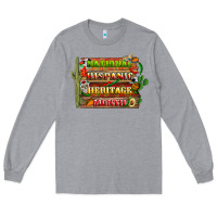 Heather Grey national hispanic heritage month with background Long Sleeve Tee - BundleAndBundleShop