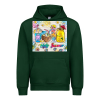 Forest Green hello summer coffee cups Urban Hoodie - TumblerDesignByShophia