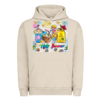 Pigment French Oak hello summer coffee cups Urban Hoodie - TumblerDesignByShophia