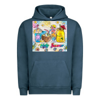 Pigment Midnight Navy hello summer coffee cups Urban Hoodie - TumblerDesignByShophia