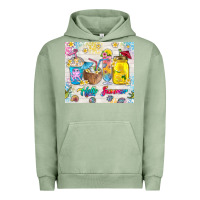 Pigment Oil Green hello summer coffee cups Urban Hoodie - TumblerDesignByShophia