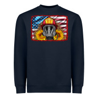 Navy firefighter air mask and sunflower Heavyweight Sweatshirt - HRA Design Shop