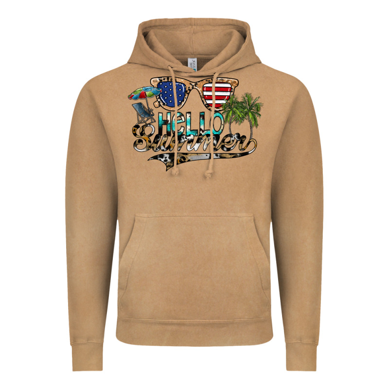Hello Summer Vintage Hoodie by SublimationCraftShop | Teevron