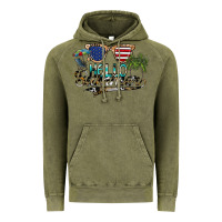 Vintage Olive hello summer Vintage Hoodie - SublimationCraftShop