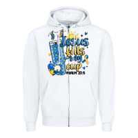 White down syndrome jesus fills my cup Zipper Hoodie - MaliasSmallBusiness