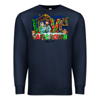 Navy Love Came  Down Luke 2 11 Premium Sweatshirt - MaliasSmallBusiness