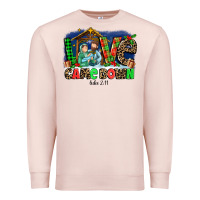 Pale Pink Love Came  Down Luke 2 11 Premium Sweatshirt - MaliasSmallBusiness