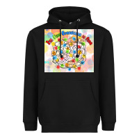 Black im fine everything is fine with lights Heavyweight Hoodie - MaliasSmallBusiness