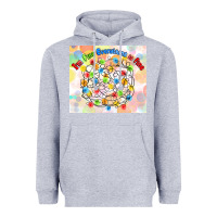 Heather Grey im fine everything is fine with lights Heavyweight Hoodie - MaliasSmallBusiness