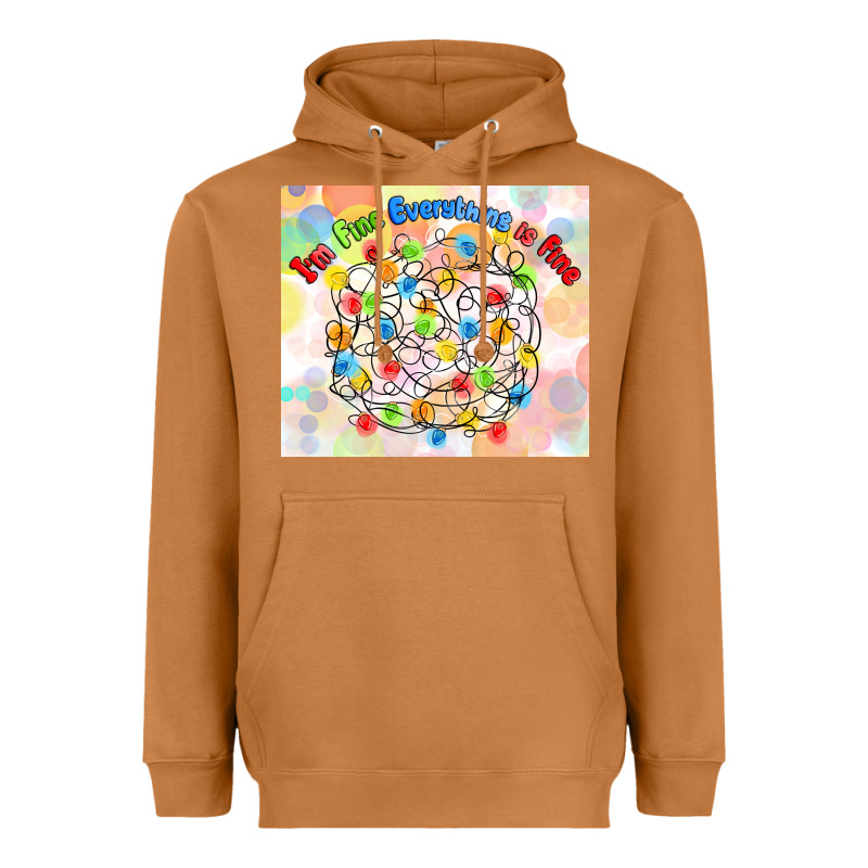 Im Fine Everything Is Fine With Lights Heavyweight Hoodie by MaliasSmallBusiness | Teevron