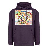 Plum im fine everything is fine with lights Heavyweight Hoodie - MaliasSmallBusiness