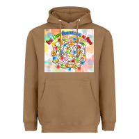 Toasted Coconut im fine everything is fine with lights Heavyweight Hoodie - MaliasSmallBusiness
