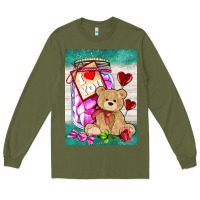 Army Green candy jar with bear  air Long Sleeve Tee - AdoDesignShop