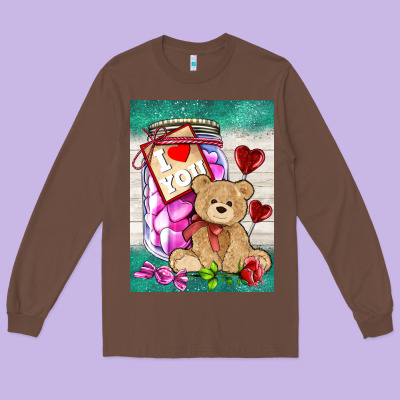 Candy Jar With Bear  Air Long Sleeve Tee Designed By Adodesignshop