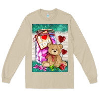Mushroom candy jar with bear  air Long Sleeve Tee - AdoDesignShop