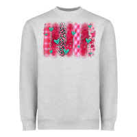 Heather Grey valentines day brushstroke Heavyweight Sweatshirt - OliviaCreatesArt