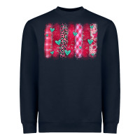 Navy valentines day brushstroke Heavyweight Sweatshirt - OliviaCreatesArt