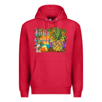 Cardinal hello summer pineapple Premium Hoodie - BarkalooDesign