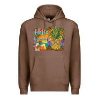 Chestnut hello summer pineapple Premium Hoodie - BarkalooDesign