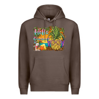 Coffee hello summer pineapple Premium Hoodie - BarkalooDesign