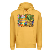 Mustard hello summer pineapple Premium Hoodie - BarkalooDesign