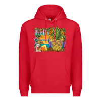 Red hello summer pineapple Premium Hoodie - BarkalooDesign