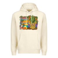 Sandshell hello summer pineapple Premium Hoodie - BarkalooDesign