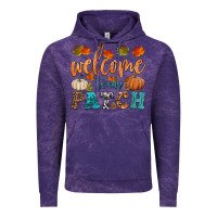 Cloud Purple welcome to our patch Vintage Hoodie - HRA Design Shop