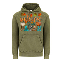 Vintage Olive welcome to our patch Vintage Hoodie - HRA Design Shop