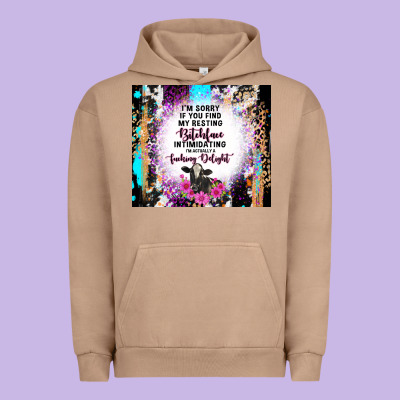 I'm Sorry If You Find My Resting Bitchface Intimid Urban Hoodie Designed By Tumblerdesignbyshophia
