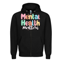 Black mental health matters Zipper Hoodie - MaliasSmallBusiness