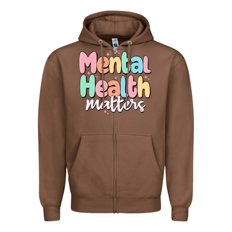 Mental Health Matters Zipper Hoodie by MaliasSmallBusiness | Teevron