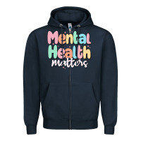 Navy mental health matters Zipper Hoodie - MaliasSmallBusiness