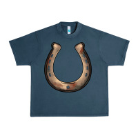 Midnight Navy western horseshoe Urban Heavy Tee - BarkalooDesign