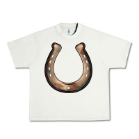 Pistachio western horseshoe Urban Heavy Tee - BarkalooDesign
