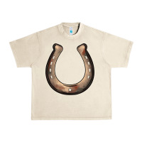 Sandshell western horseshoe Urban Heavy Tee - BarkalooDesign