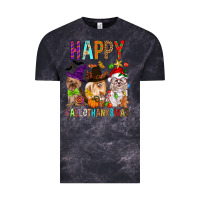 Cloud Black Happy hallothankmas dog Vintage Tee - FaDigitalArtStudio