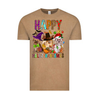 Vintage Coffee Happy hallothankmas dog Vintage Tee - FaDigitalArtStudio