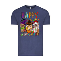 Vintage Denim Happy hallothankmas dog Vintage Tee - FaDigitalArtStudio
