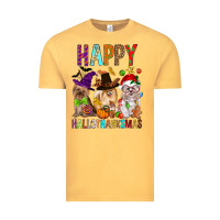 Vintage Mustard Happy hallothankmas dog Vintage Tee - FaDigitalArtStudio