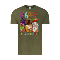 Vintage Olive Happy hallothankmas dog Vintage Tee - FaDigitalArtStudio