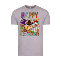 Happy Hallothankmas Dog Vintage Tee | Teevron