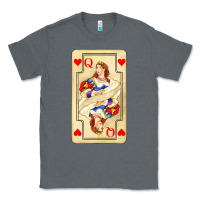 Charcoal Heather love playing cards queen Classic Tee - AdoDesignShop