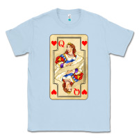 Dusty Blue love playing cards queen Classic Tee - AdoDesignShop