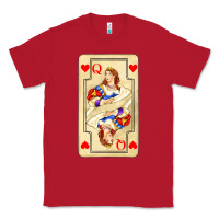 Red love playing cards queen Classic Tee - AdoDesignShop