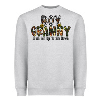 Heather Grey boy granny from son up to sondown Heavyweight Sweatshirt - CowhideDigitalArt