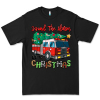 Black sound the alarm its christmas fire truck Premium Tee - MaliasSmallBusiness