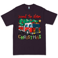 Plum sound the alarm its christmas fire truck Premium Tee - MaliasSmallBusiness