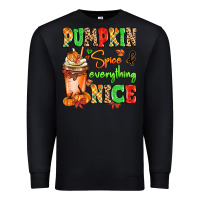Black Pumpkin Spice And Everything Nice Premium Sweatshirt - MaliasSmallBusiness